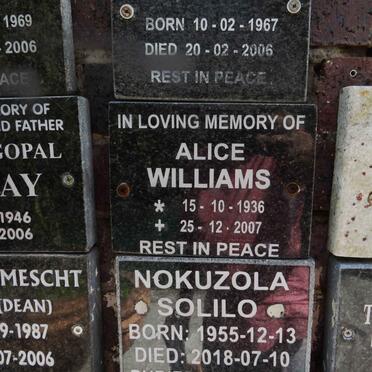 WILLIAMS Alice 1936-2007