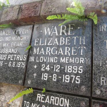 WARE Elizabeth Margaret 1895-1975