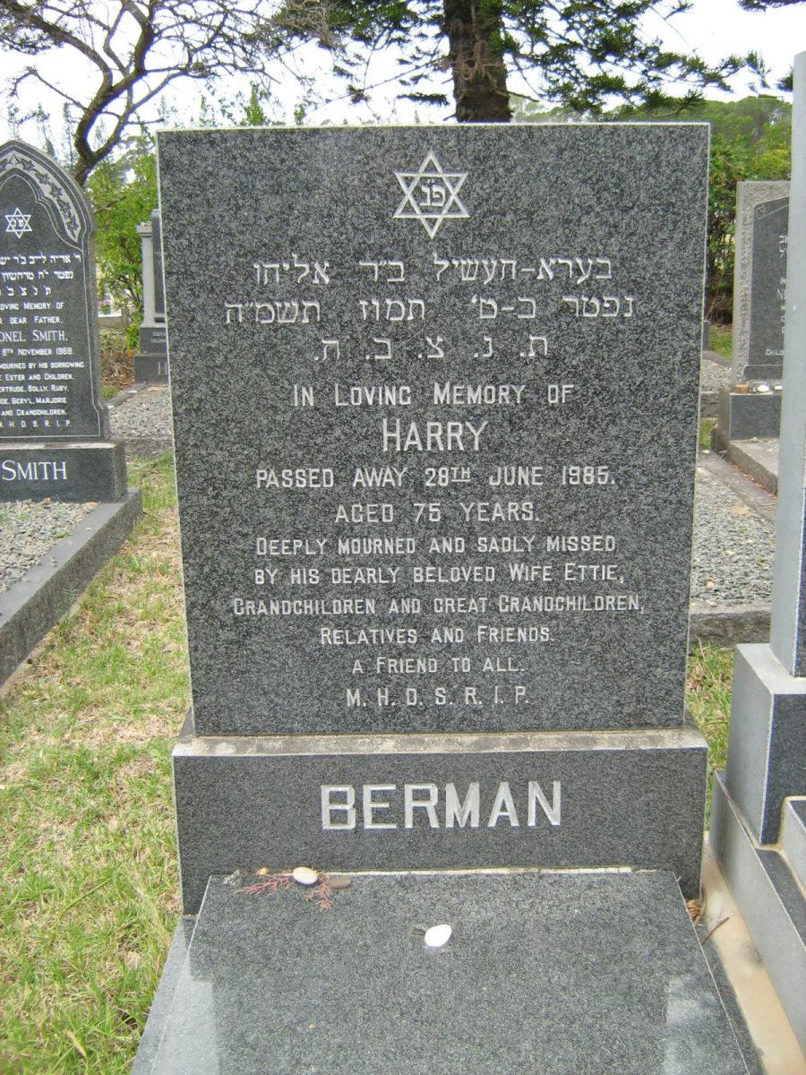 BERMAN Harry -1985 