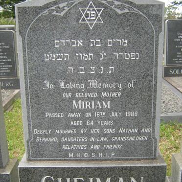 CHEIMAN Miriam -1989 
