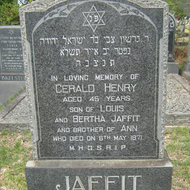 JAFFIT Gerald Henry -1971