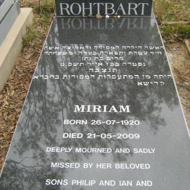 ROTHBART Miriam 1920-2009