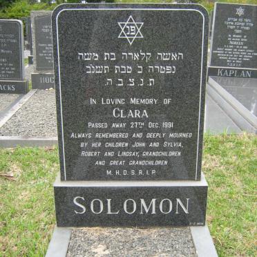 SOLOMON Clara -1991