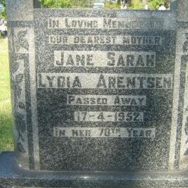 ARENTSEN Jane Sarah Lydia -1952