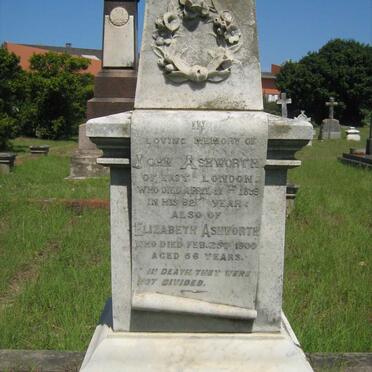 ASHWORTH John -1899 &amp; Elizabeth -1900