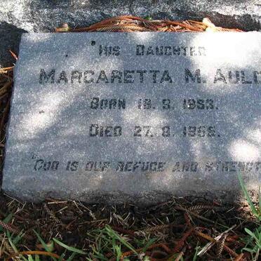 AULD Margaretta M. 1863-1965