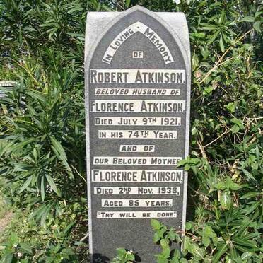 ATKINSON Robert -1921 &amp; Florence -1938