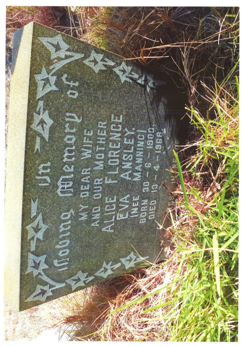 ANSLEY Alice Florence Eva nee MANNING 1900-1968