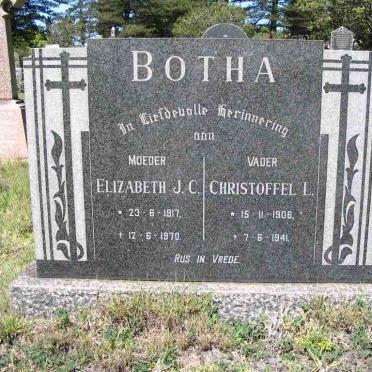 BOTHA Christoffel L. 1906-1941 &amp; Elizabeth J.C. 1917-1970