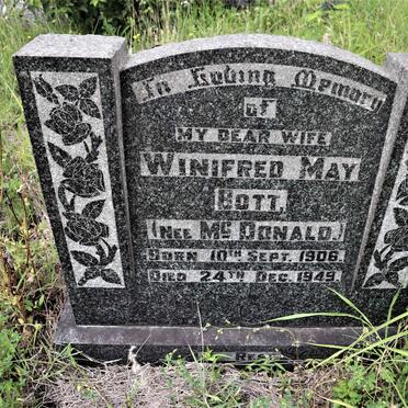 BOTT Winifred May nee MCDONALD 1906-1949