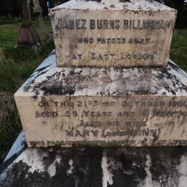 BILLINGHAM Jabez Burns -1900 & Mary WINN