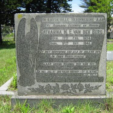 BERG Catharina M.E., van den 1894-1945