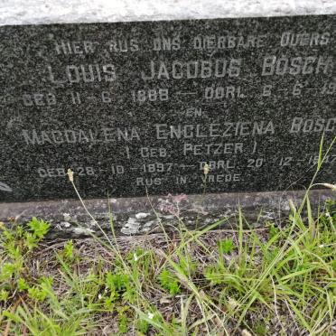 BOSCH Louis Jacobus 1888-195? &amp; Magdalena Engleziena PETZER 1897-1947