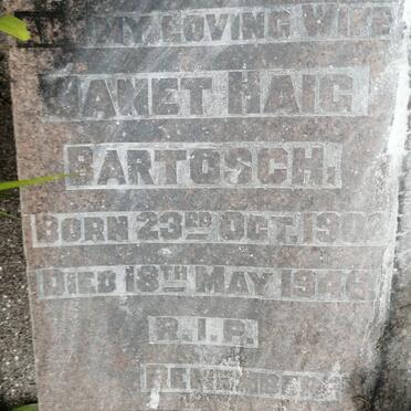 BARTOSCH Augustine Clignett 1906-1952 &amp; Janet Haig 1902-1946