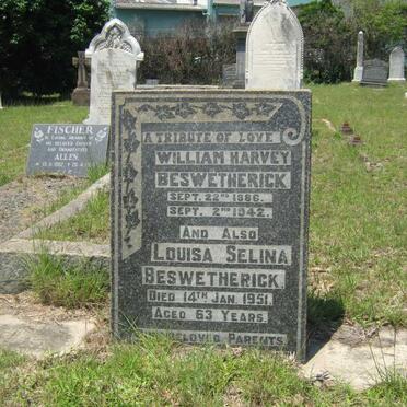 BESWETHERICK William Harvey 1886-1942 &amp; Louisa Selina -1951