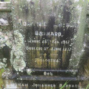 BARNARD Johannes Andries 1917-1937 :: BARNARD Adam Johannes