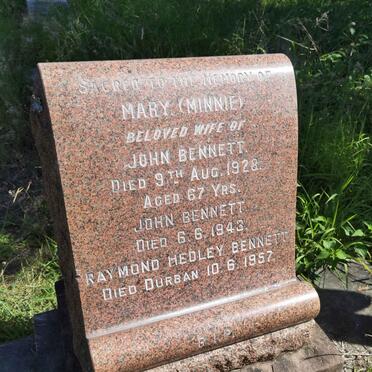 BENNETT John -1943 &amp; Mary -1928 :: BENNETT Raymond Hedley -1957