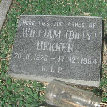 BEKKER William 1926-1984