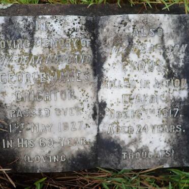 CRICHTON George James -1927 :: CRICHTON Cyrus -1917