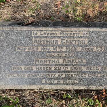 CARTER Arthur -1900 &amp; Martha Amelia -1900