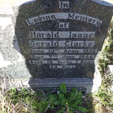 CLARKE Harold Isaac Gerald 1930-1944