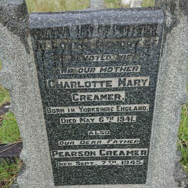 CREAMER Pearson -1945 &amp; Charlotte Mary -1941