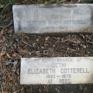 COTTERELL Clifford Henry 1878-1943 &amp; Elizabeth 1882-1976