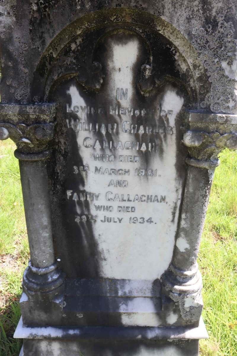 CALLAGHAN William Charles -1931 &amp; Fanny -1934