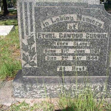 CURRIN Ethel Cawood nee GLASS 1881-1944