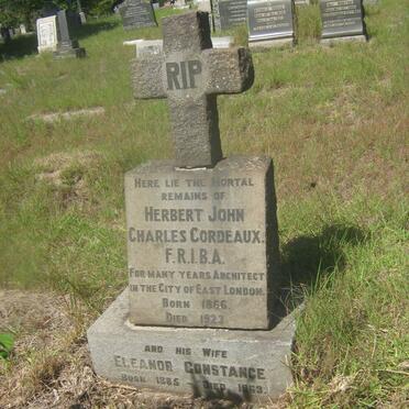 CORDEAUX Herbert John Charles 1866-1923 &amp; Eleanor Constance 1885-1963