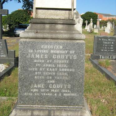 COUTTS James 1832-1886 &amp; Jane -1906