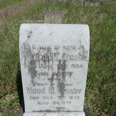 CROSBIE Archibald T. -1924 &amp; Maud M. -1972
