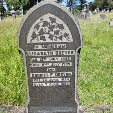 DREYER Andries F. 1854-1929 &amp; Elizabeth 1858-1909
