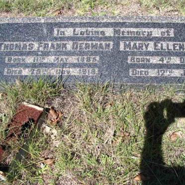 DERMAN Thomas Frank 1885-1918 &amp; Mary Ellen 1880-1950