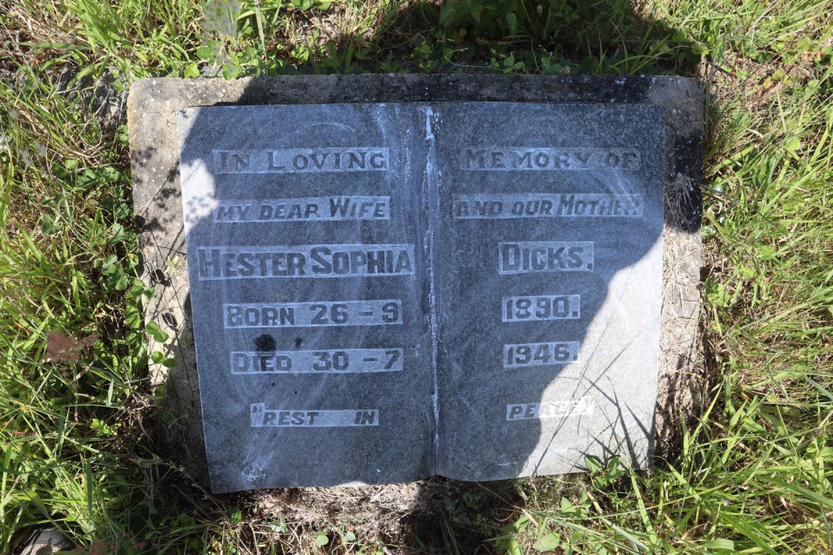 DICKS Hester Sophia 1890-1946