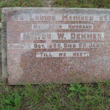 DEMMER Milton W. 1895-1940