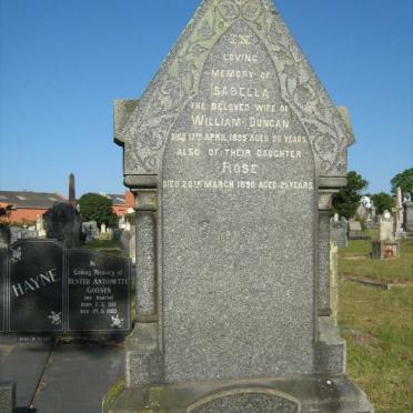 DUNCAN Isabella -1895 :: DUNCAN Rose -1890