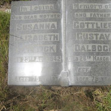 DALBOCK Gottlieb Gustav -1935 &amp; Susanna Elizabeth -1942