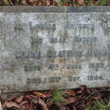 EVANS Lilian Beatrice 1889-1944
