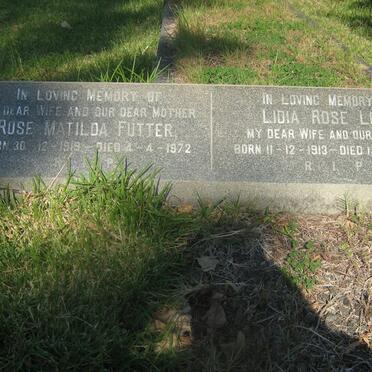 FUTTER Rose Matilda 1919-1972 :: LOUW Lidia Rose 1913-1955