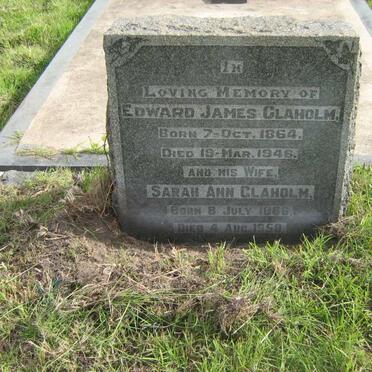 GLAHOLM Edward James 1864-1946 &amp; Sarah Ann 1866-1950
