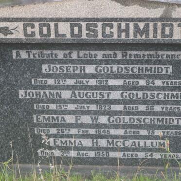 GOLDSCHMIDT Joseph -1912 :: GOLDSCHMIDT Johann August -1923 :: GOLDSCHMIDT Emma F. -1945