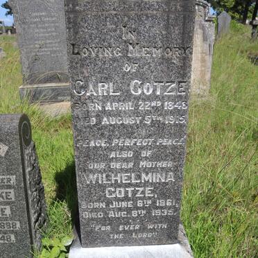 GOTZE Carl 1843-1915 &amp; Wilhelmina 1861-1935