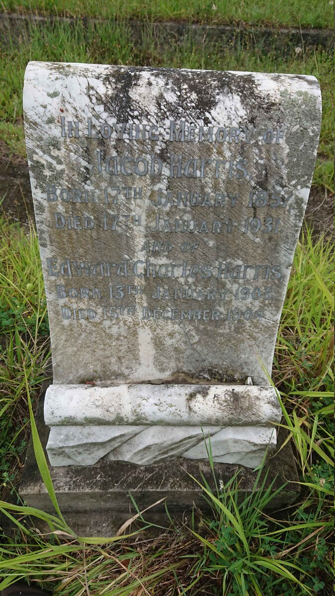 HARRIS Jacob 1857-1931 :: HARRIS Edward Charles 1903-1904
