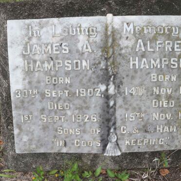 HAMPSON James A. 1902-1926 :: HAMPSON Alfred 1910-1919