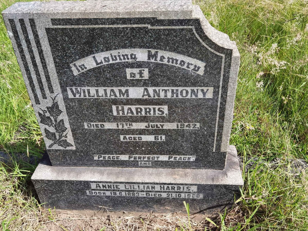 HARRIS William Anthony  -1942 &amp; Annie Lilian 1883-1960