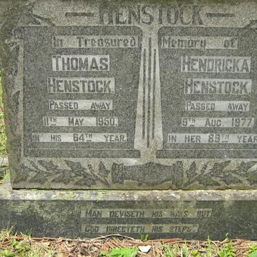 HENSTOCK Thomas -1950 &amp; Hendricka -1977