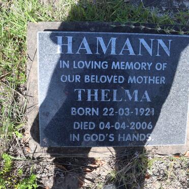 HAMANN Thelma 1921-2006