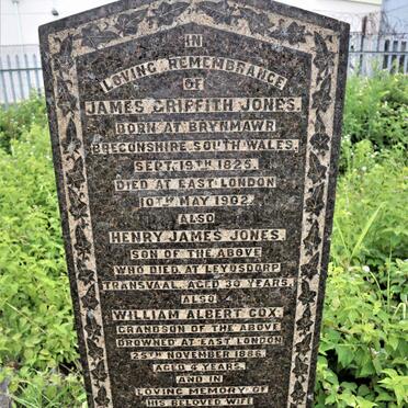 JONES James Griffith 1825-1902 &amp; Ellen GRAY 1827-1909