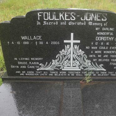 JONES Wallace, FOULKES 1910-2005 &amp; Dorothy 1916-1989
